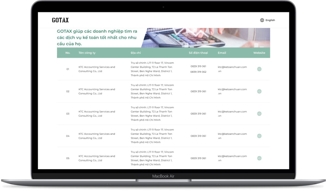 Gotax accounting service matching platform