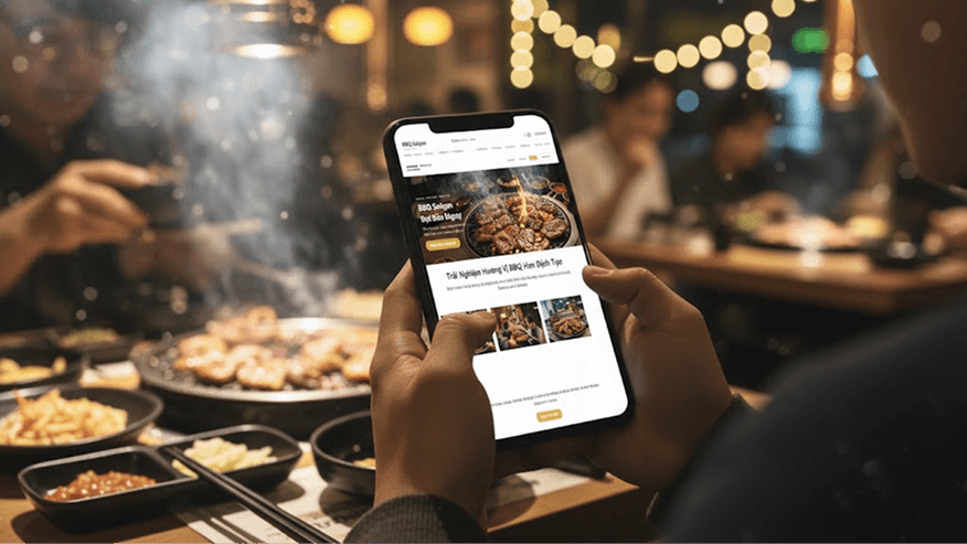 Mẫu website đặt bàn nhà hàng